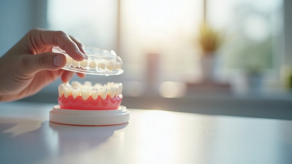 Clear aligner tray held up to the light during an Invisalign consult in Columbia, SC